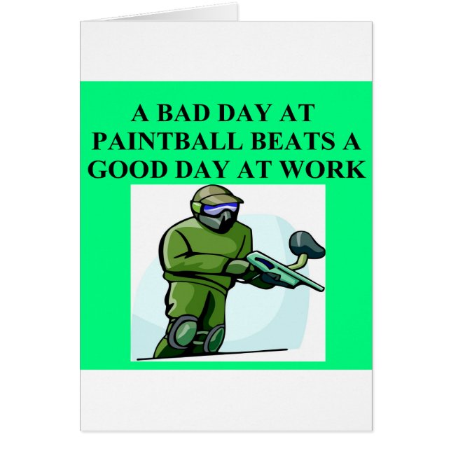 paintballtaktarbete hälsningskort (Framsidan)