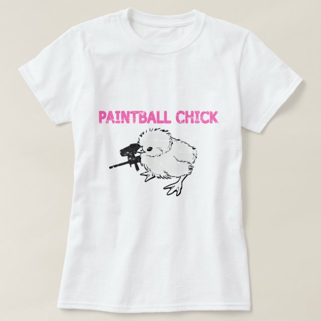 Paintballvapenchick T Shirt (Design framsida)
