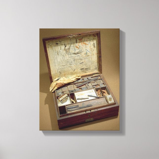 Paintbox av John James Audubon Canvastryck (Framsida)