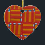 Paintbrush Crosshatch Red Beach Towel Julgransprydnad Keramik<br><div class="desc">Målpenslar med färgader i ett korsande mönster mot en röd bakgrund är en unik utformning för konstnärer,  konstgjord studenter och lärare i back to school,  födelsedagar och helgdagar.</div>