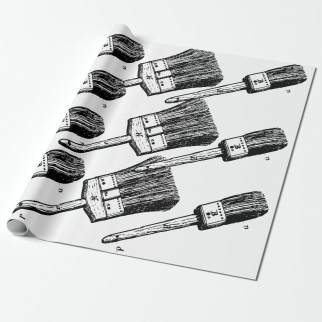 Paintbrushdesign Presentpapper (Utrullad)