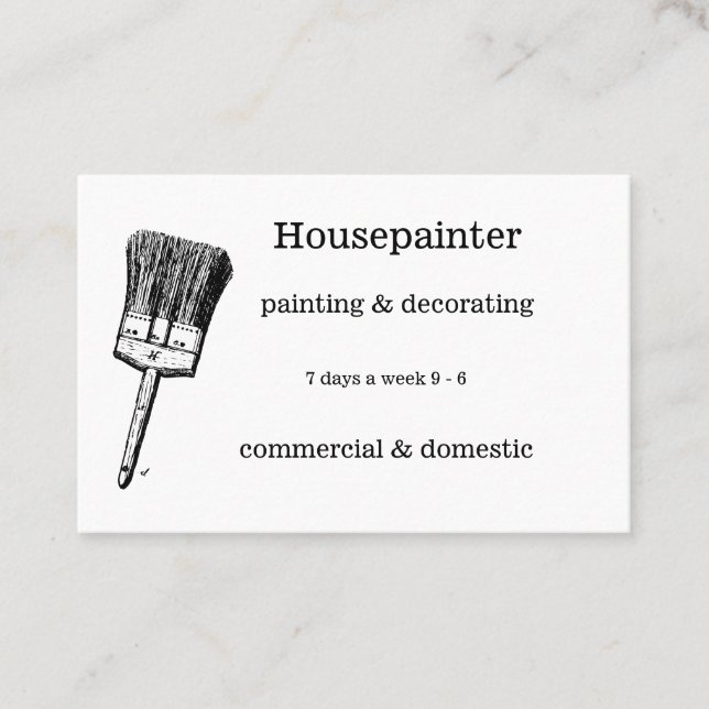 Paintbrushdesignvisitkort Visitkort (Framsida)
