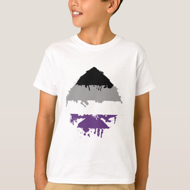Paintdrip Asexual överdängare Tee Shirt (Framsida)