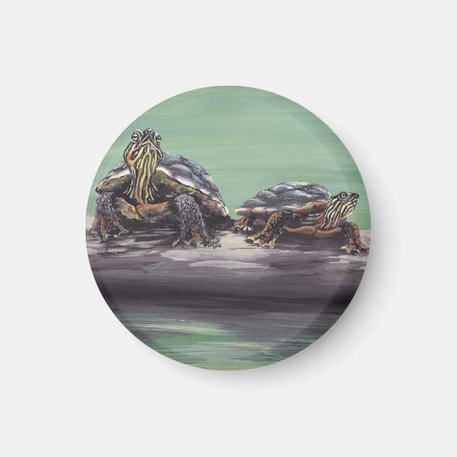 Painte Turtle Magnet (Framsidan)