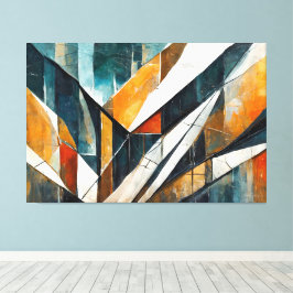 Painted abstract art earth tone  canvastryck