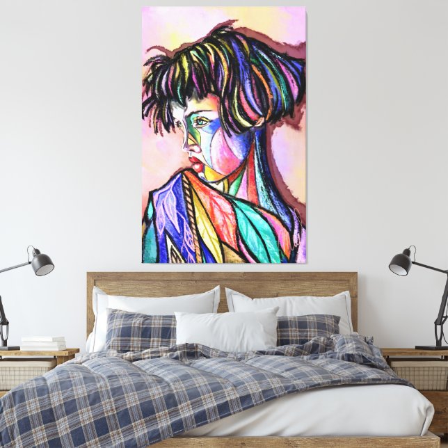 Painted Art Lady Canvas Print (Insitu (sovrum))