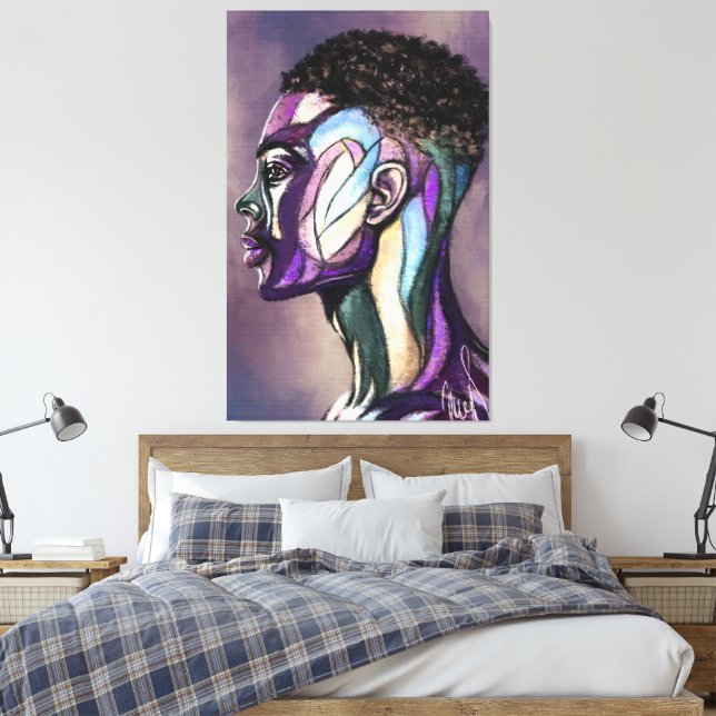 Painted Art Man Canvas Print (Insitu (sovrum))