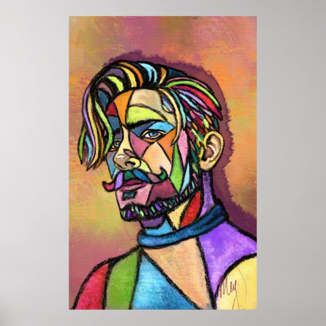 Painted Art Man Poster (Framsidan)