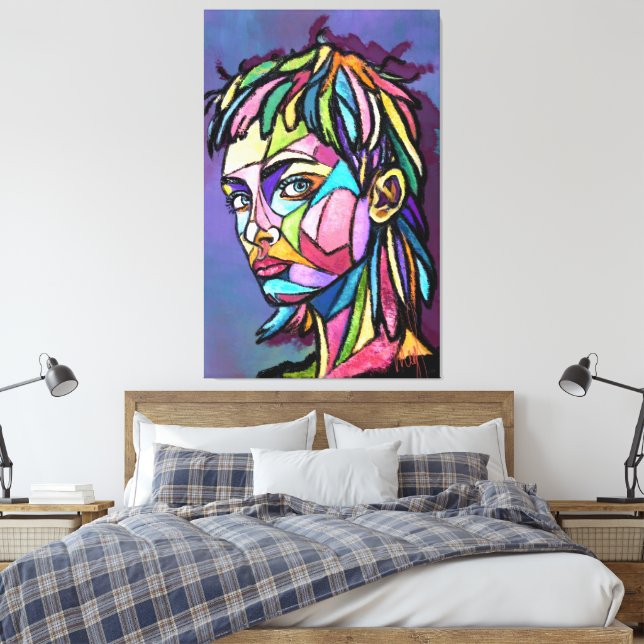 Painted Art Woman Canvas Print (Insitu (sovrum))