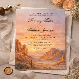 Painted Desert Landscape Wedding Invitation Inbjudningar