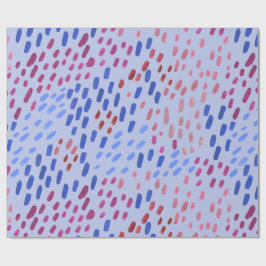 Painted Dots Pattern – Hand-Painted Abstract Blue Presentpapper