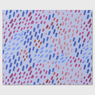 Painted Dots Pattern – Hand-Painted Abstract Blue Presentpapper