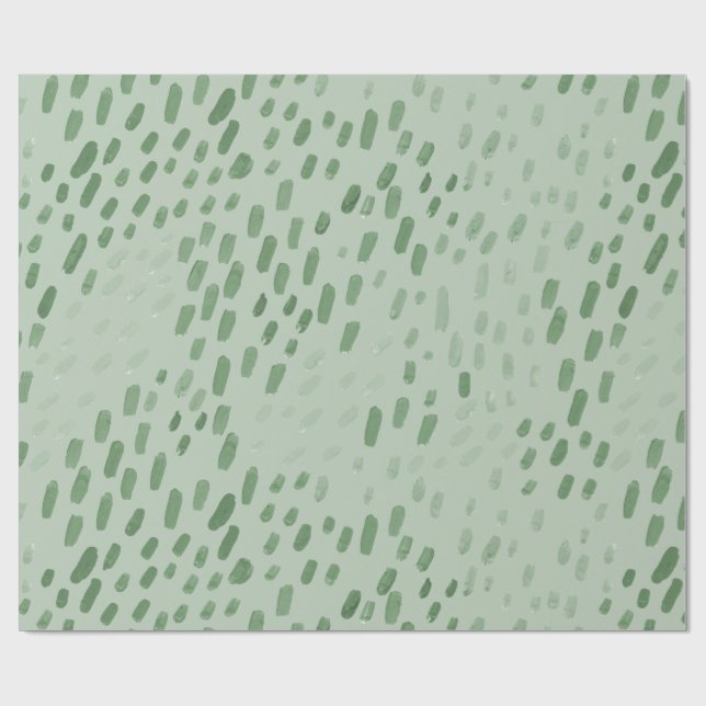 Painted Dots Sage Presentpapper (Platt)