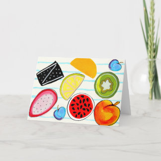 Painted Fruit Illustration Greeting Card Tack Kort