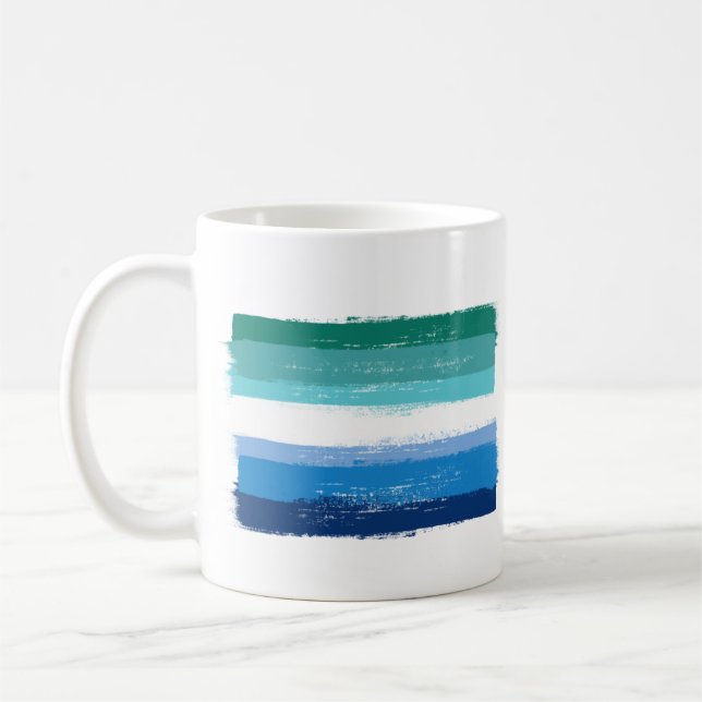 PAINTED GAY MALE-PRIDE - Azure Kaffemugg (Vänster)