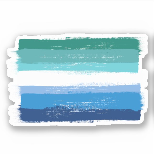 PAINTED GAY MALE-PRIDE - Azure Klistermärken (Framsida)