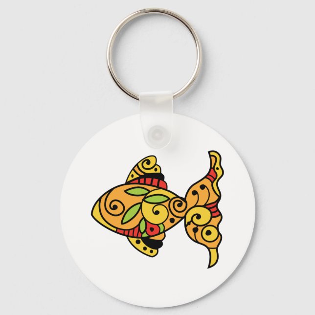 PAINTED GOLDFISH NYCKELRING (Framsida)