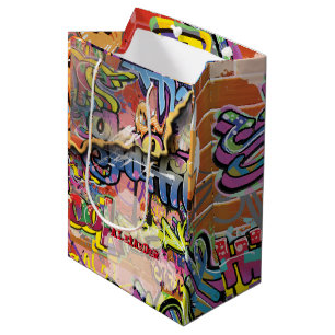 PAINTED Graffiti klottrade repade tegel S
