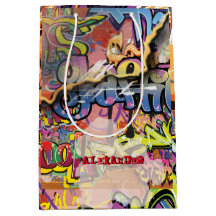 PAINTED Graffiti klottrade repade tegel S