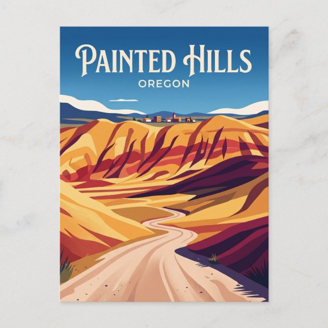 Painted Hills Road USA Vykort (Framsida)