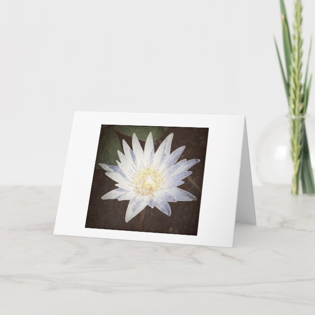 "PAINTED LOTUS" GREETING CARD KORT (Framsida)