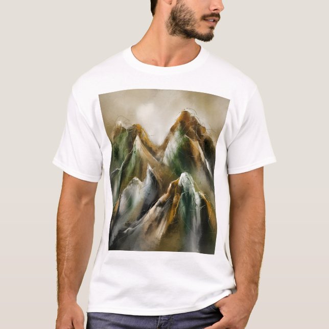 Painted Mountains  T Shirt (Framsida)