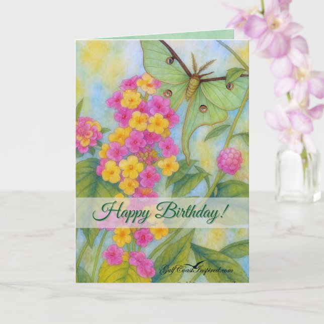 Painted Petals - Lantana Card Kort (Orkide)