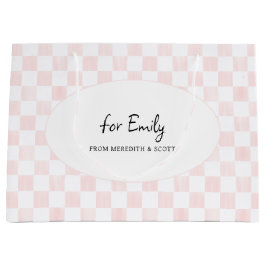 Painted Pink Checkerboard Pattern Personalized