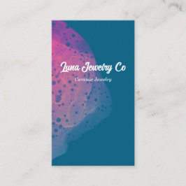 Painted Pink Rainbow Jewelry Business Card Visitkort
