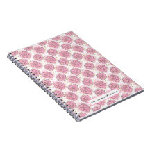 Painted pink roses and gold glitter notebook