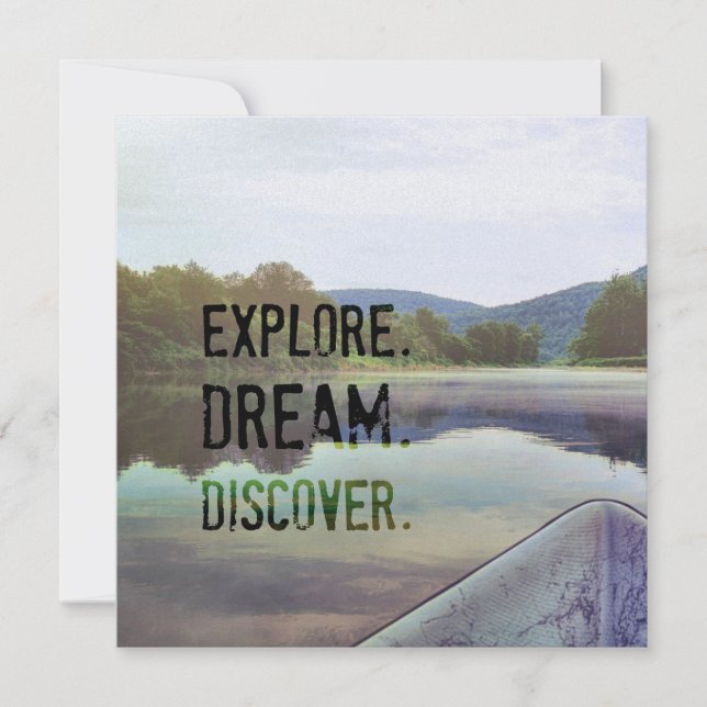 PAINTED RIVER 5.25 x 5.25 card Inbjudningar (Framsida)