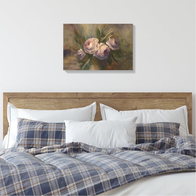 Painted Roses 18" x 12"  Canvastryck (Insitu (sovrum))