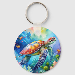 Painted Sea Turtle  Nyckelring