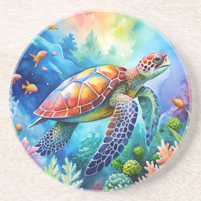 Painted Sea Turtle  Underlägg (Framsidan)