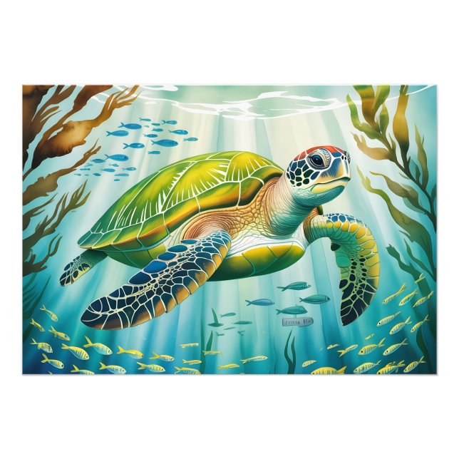 Painted Turtle Fototryck (Framsidan)