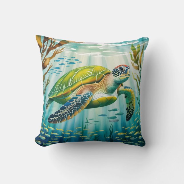 Painted Turtle Kudde (Framsida)