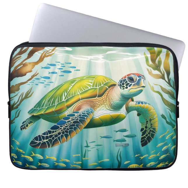 Painted Turtle Laptop Fodral (Framsidan)