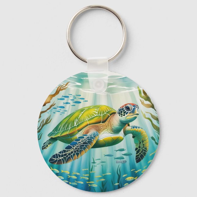 Painted Turtle Nyckelring (Framsida)