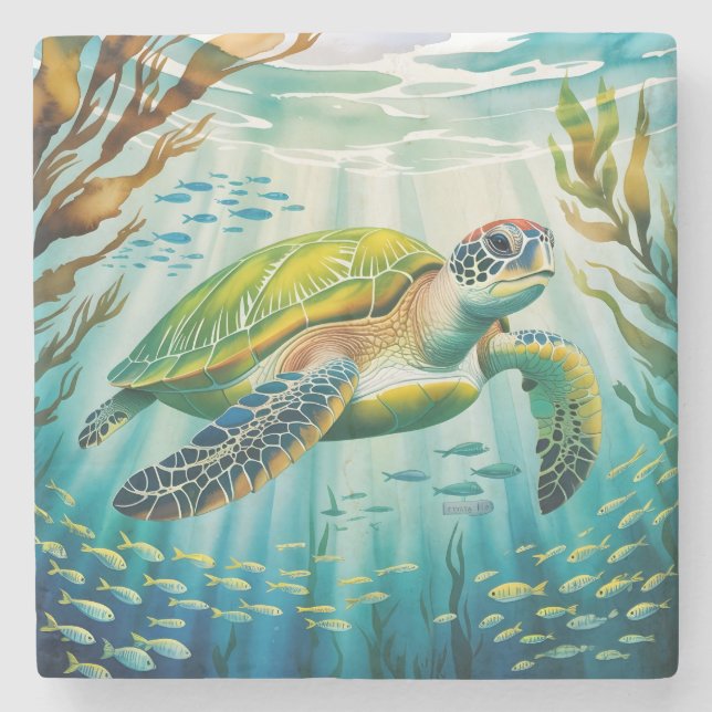 Painted Turtle Stenunderlägg (Framsidan)