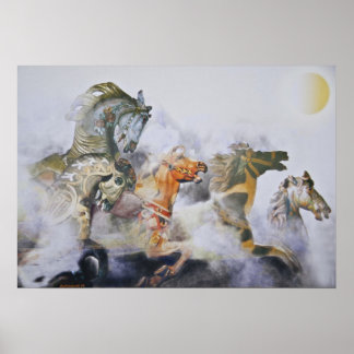 PAINTED VILD HORSES POSTER