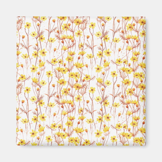Painted Yellow Daisies Magnet (Framsidan)