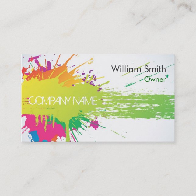 Painter Business Card Visitkort (Framsida)