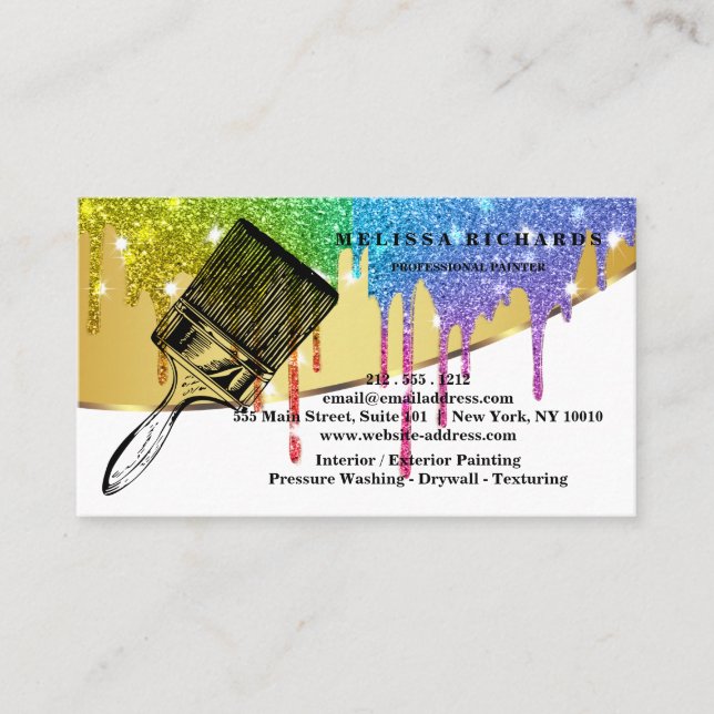 Painter Business Card Visitkort (Framsida)