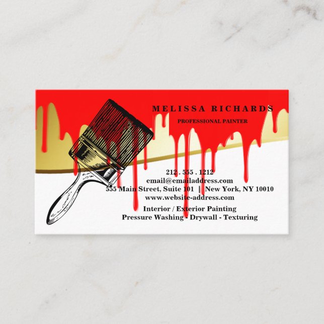 Painter Business Card Visitkort (Framsida)