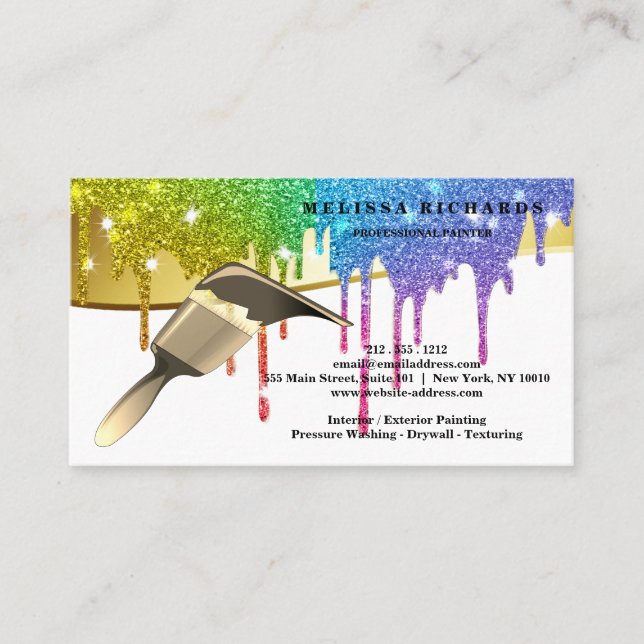 Painter Business Card Visitkort (Framsida)