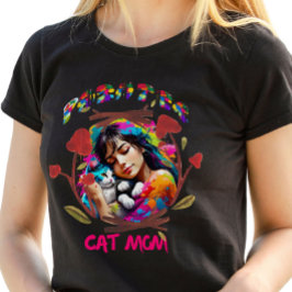 Painter Cat Mamma Mors dag T Shirt