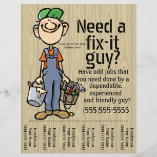 Painter för Carpenter Plumber Painter för jobbjakt Reklamblad