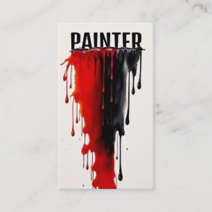 Painter för färgning av rött och svart visitkort
