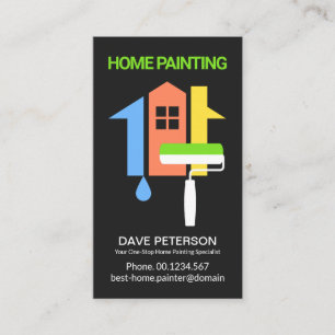 Painter för Kreativ Home Roller-pensel House Visitkort