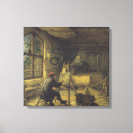 Painter i sin workshop (Artists Studio) Canvastryck